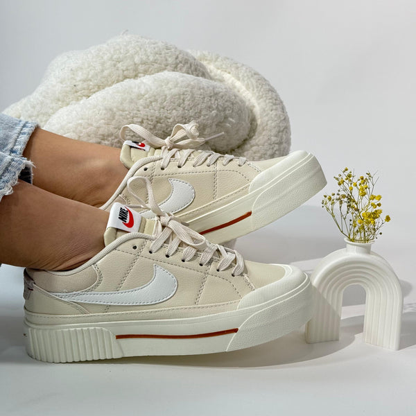 NK Blazer Low Platform Crema – Elegancia Minimal con Altura