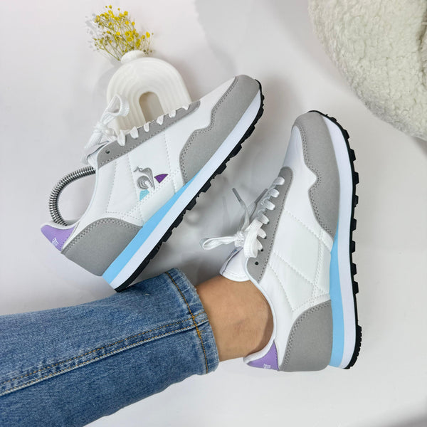Lq Retro Blanco/Gris – Estilo Vintage con Toques Pastel